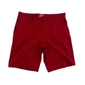 Nike Golf‎ Tour Performance Dri-Fit Men Red Chino Shorts Sz 36